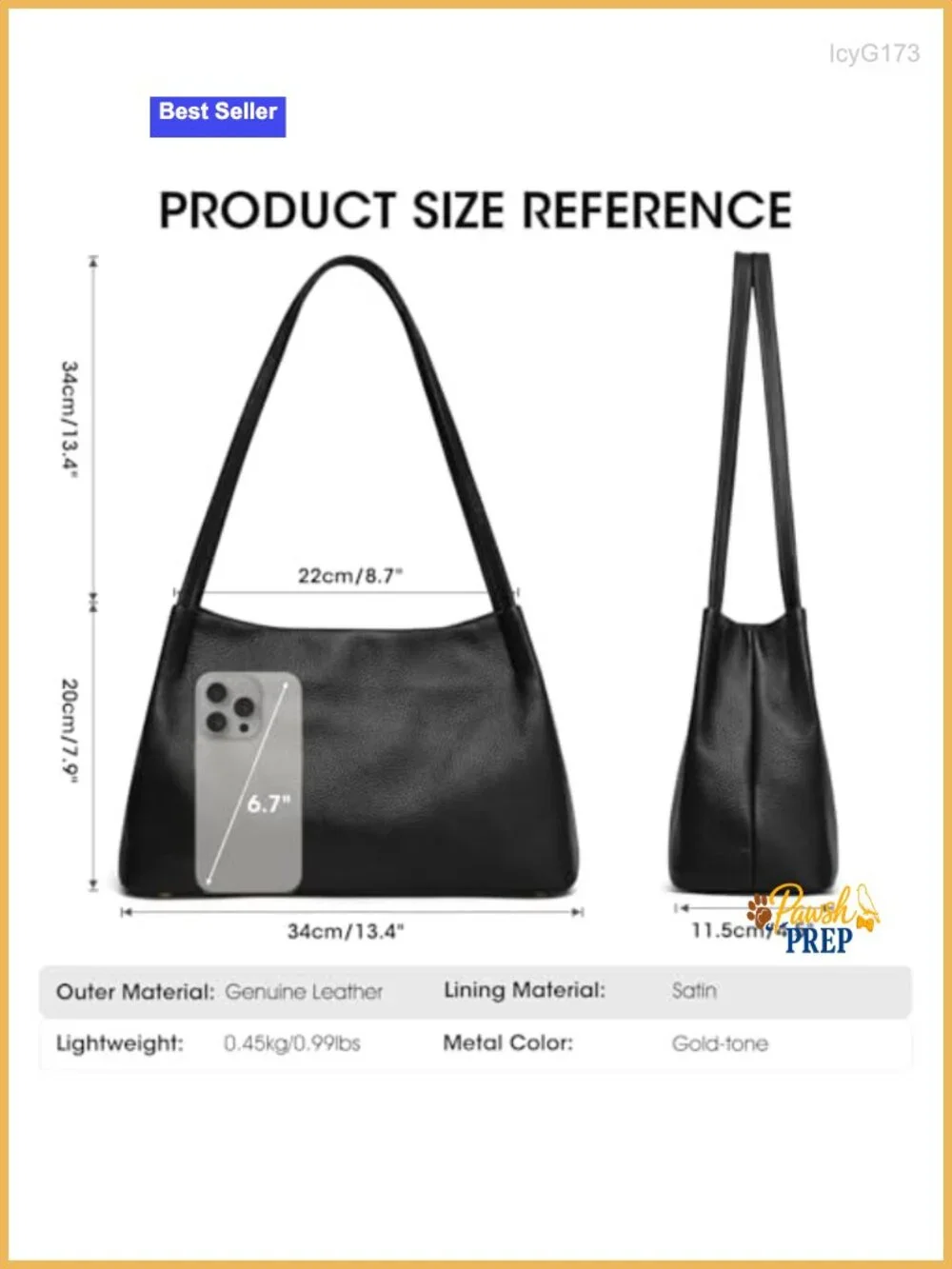 Genuine Leather Hobo Bag Soft Shoulder Purse with Magnetic Snap
